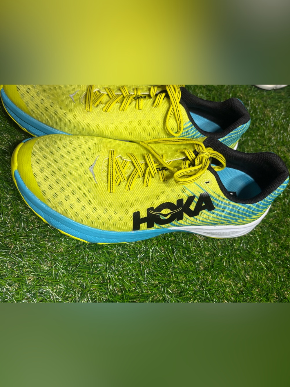 Hoka Men’s Yellow & Blue Performance Running Shoes